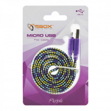 Sbox USB->Micro USB 2.0 M/M 1m colorfull blister purple