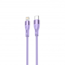 Tellur Silicone Type-C to Lightning cable PD30W 1m purple