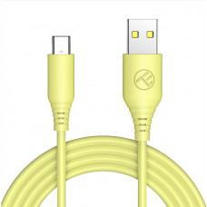 Tellur Silicone USB to Type-C cable 3A, 1m, yellow