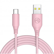 Tellur Silicone USB to Type-C cable 3A 1m pink