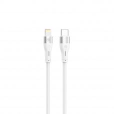 Tellur Silicone Type-C to Lightning cable PD30W 1m white