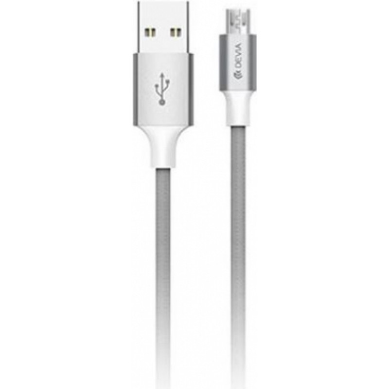 Devia Pheez Series Cable for Micro USB (5V 2.4A, 2M) grey