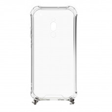 Evelatus Xiaomi Redmi 8 Silicone TPU Transparent with Necklace Strap Silver