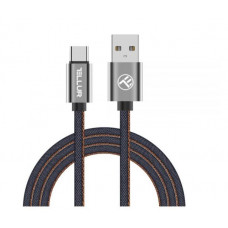 Tellur Data cable, USB to Type-C, 1m denim