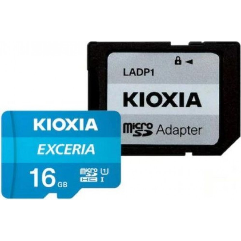 Kioxia MicroSD karte 16GB class 10 + adapteris SD