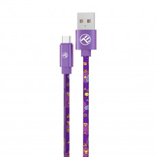 Tellur Graffiti USB uz Type-C kabelis 3A 1m violets