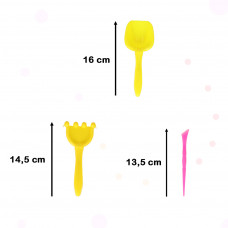 Sand accessories toy molds shovels 11el.