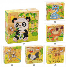 Wooden educational puzzle blocks Safari 9el.