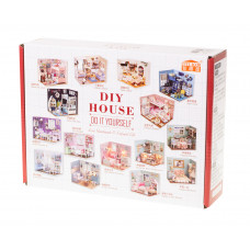 Retro model wooden dollhouse DIY 3013