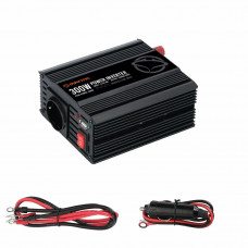 Manta MPI300M Power Inverter 300W DC to AC,Pārveido 12V vai 24V līdzstrāvu uz 230V maiņstrāvu