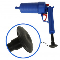 Toilet pipe plunger gun