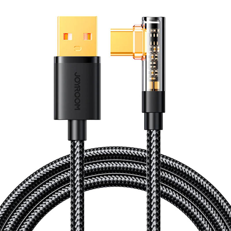 Joyroom Angle Cable to USB-A / Type-C / 3A / 1.2m Joyroom S-UC027A6 (black)
