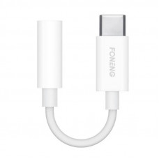 Foneng Audio cable 3.5mm jack to USB type-C Foneng BM21 (white)