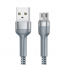 Remax Cable USB Micro Remax Jany Alloy, 1m, 2.4A (silver)