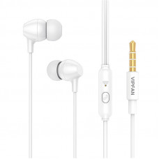 Vipfan Wired in-ear headphones Vipfan M16, 3.5mm jack, 1m (white)