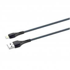 LS521, 1 m USB — Lightning kabelis (pelēks-zils)