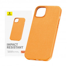 Baseus Phone Case for iPhone 15 ProMax Baseus Fauxther Series (Orange)