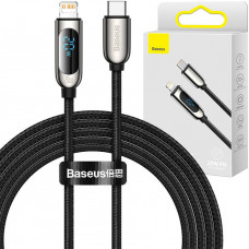 Baseus USB-C kabelis Lightning Baseus displejam, PD, 20 W, 2 m (melns)