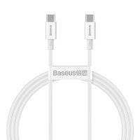 Baseus Superior sērijas kabelis no USB-C uz USB-C, 100 W, 1 m (balts)