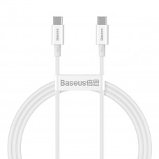 Baseus Superior sērijas kabelis no USB-C uz USB-C, 100 W, 1 m (balts)