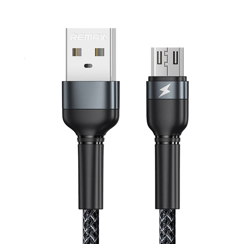 Remax Cable USB Micro Remax Jany Alloy, 1m, 2.4A (black)