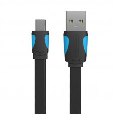 Vention Flat USB 2.0 A to Mini 5-pin cable Vention VAS-A14-B100 2A 1m Black