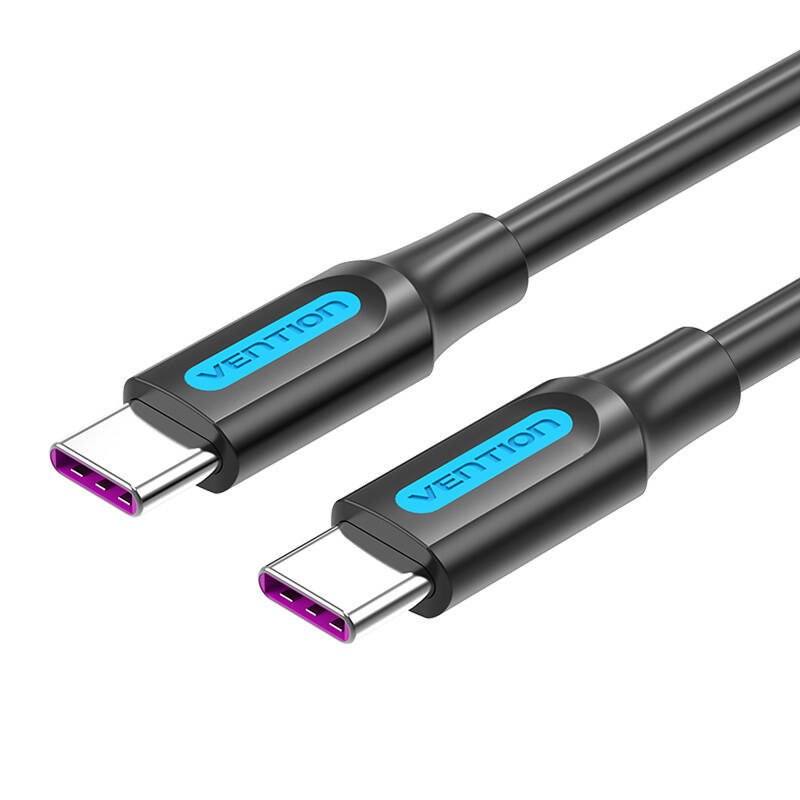 Vention USB-C 2.0 Cable Vention COTBG 5A, PD 100W, 1.5m Black PVC