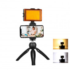 Puluz Live broadcast kit Puluz tripod mount + LED lamp + phone clamp