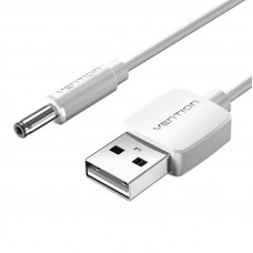 Vention Power Cable USB 2.0 to DC 3.5mm Barrel Jack 5V Vention CEXWG 1,5m (white)