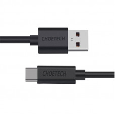 USB uz USB-C kabelis Choetech AC0002, 1 m (melns)