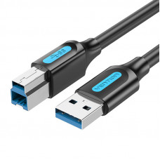 Vention USB 3.0 A to B print cable Vention COOBI 2A 3m Black PVC