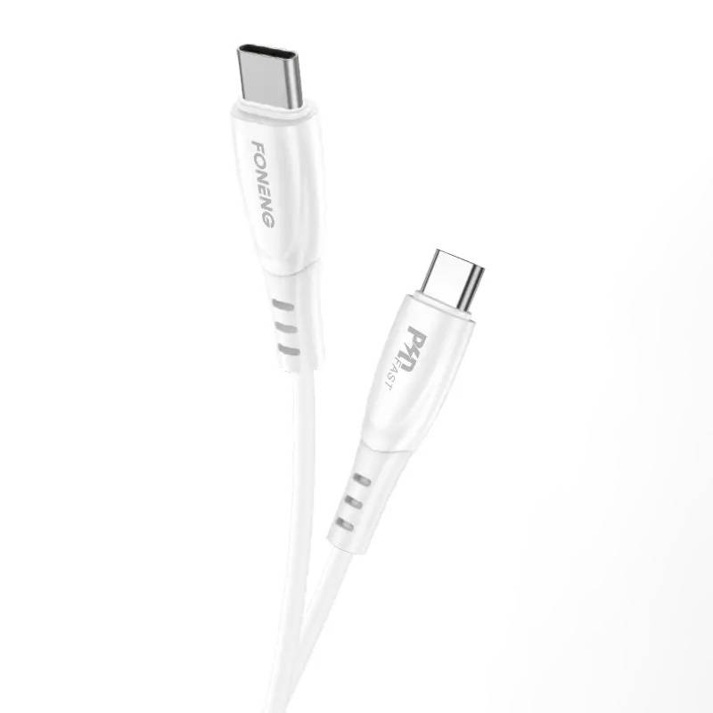 USB-C uz USB-C kabelis Foneng X73, 60W, 1m (balts)