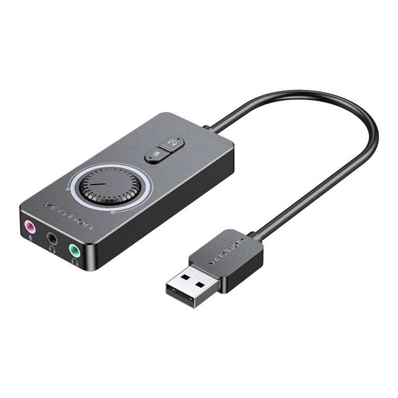 Ārējā USB 2.0 audio karte Vention CDRBF 1m (melna)