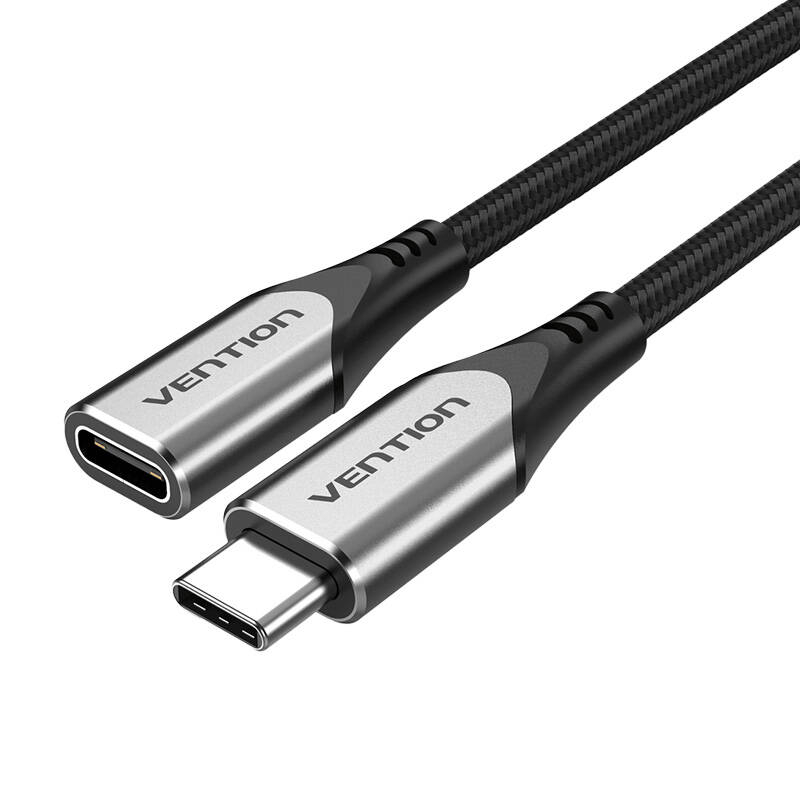 USB-C 3.1 pagarinātāja kabelis Vention TABHF 1m PD 60W (pelēks)