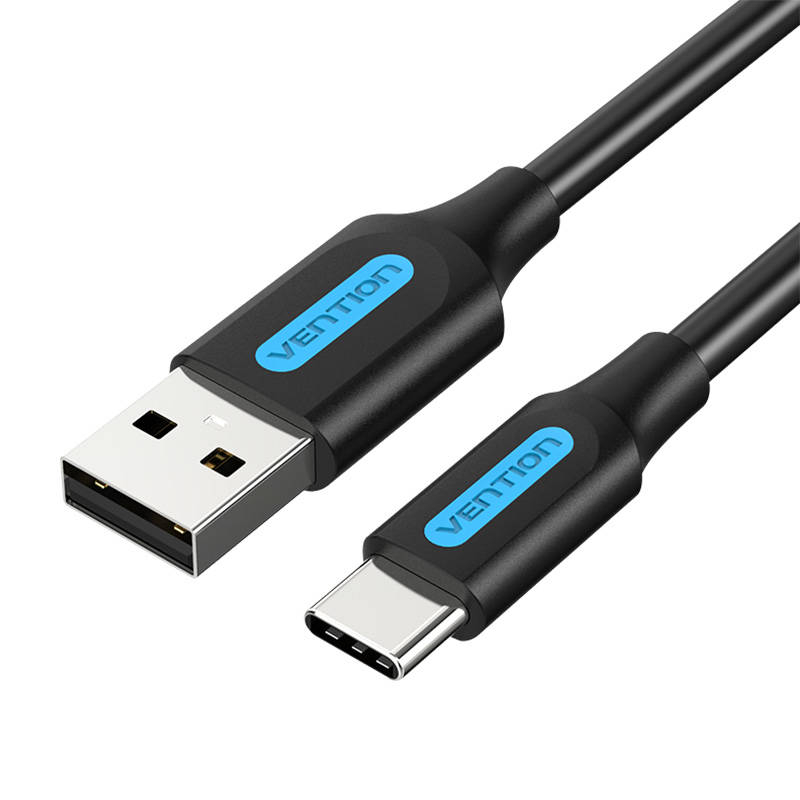 Kabelis no USB 2.0 uz USB-C Vention COKBF 5A 1 m (melns)