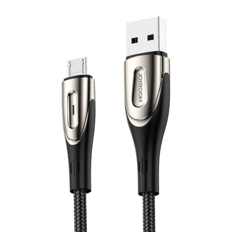 Ātrās uzlādes kabelis ar mikro-USB / 2.4A / 3m Joyroom S-M411 (melns)