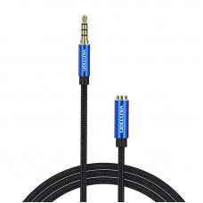 Audio kabelis , TRRS 3,5 mm vīrišķais līdz 3,5 mm sievišķais Vention BHCLF 1 m zils