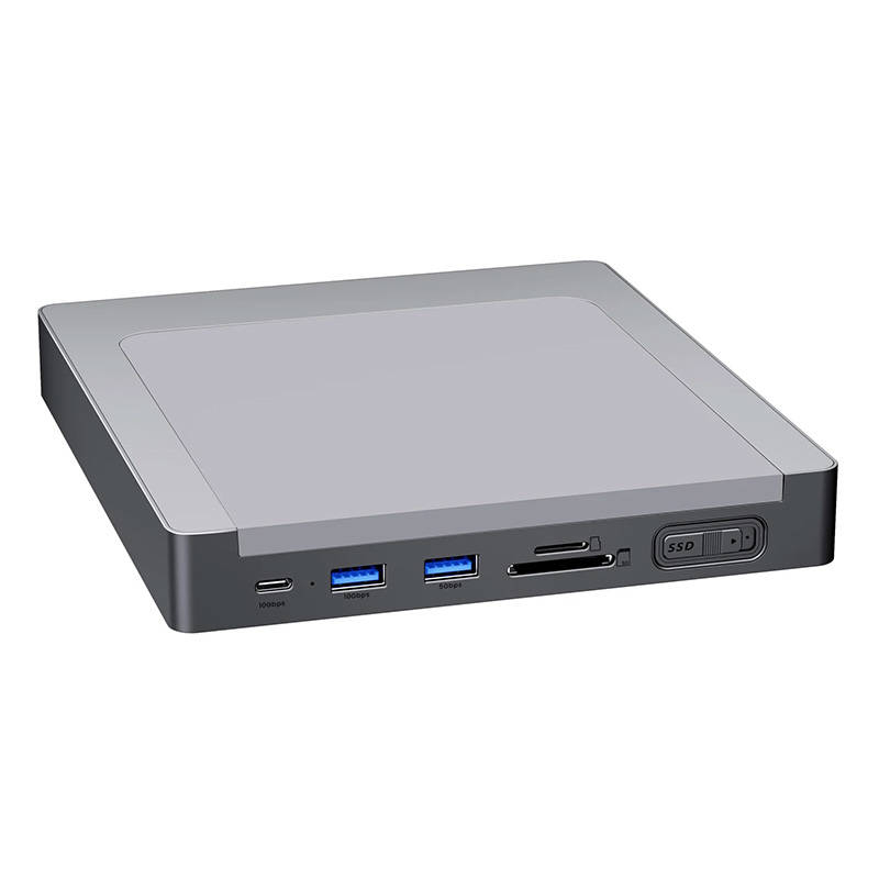 Invzi MagHub 8-in-1 USB-C Docking Station / Hub for iMac with SSD Bay (Gray)