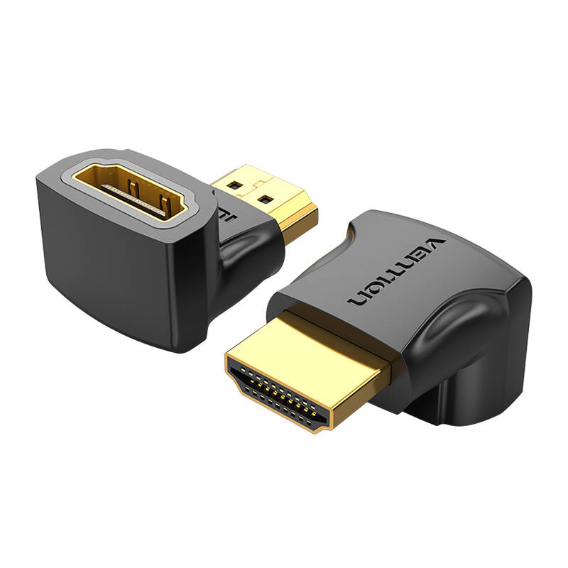 Adapteris 90° HDMI vīrišķais-sieviete Vention AIOB0-2, 4K 60Hz, 2gab