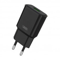 Sienas lādētājs XO L92D, 1x USB, 18W, QC 3.0 (melns)