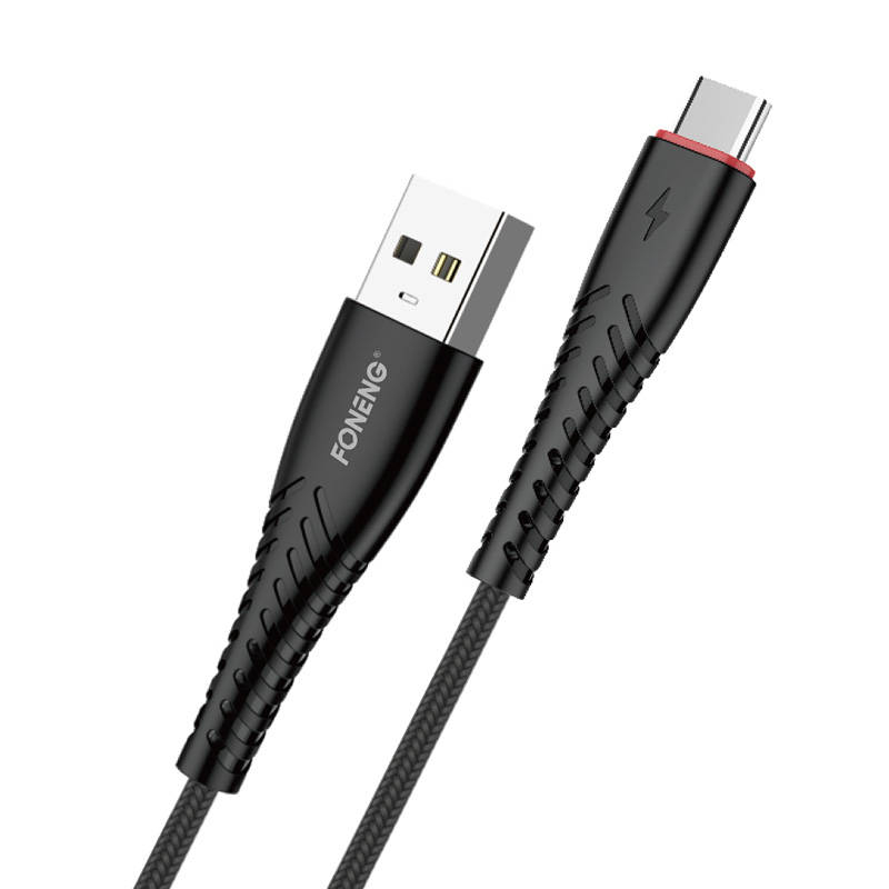 Foneng X15 USB to USB-C cable, 2.4A, 1.2m (black)