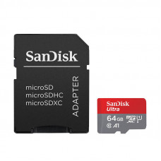 Sandisk Memory card SanDisk ULTRA ANDROID microSDXC 64 GB 140MB/s A1 Cl.10 UHS-I + ADAPTER