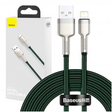 Baseus USB kabelis priekš Lightning Baseus Cafule, 2.4A, 2m (zaļš)