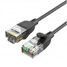 Vention Network Cable UTP CAT6A Vention IBIBG RJ45 Ethernet 10Gbps 1.5m Black Slim Type