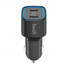 Budi Car charger Budi 065R, 2x USB-C, PD 60W (black)