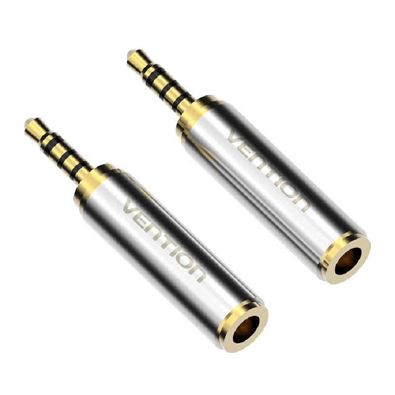 Adapteris audio 3,5 mm mini ligzda sieviešu un 2,5 mm vīrišķā Vention VAB-S02 zelta