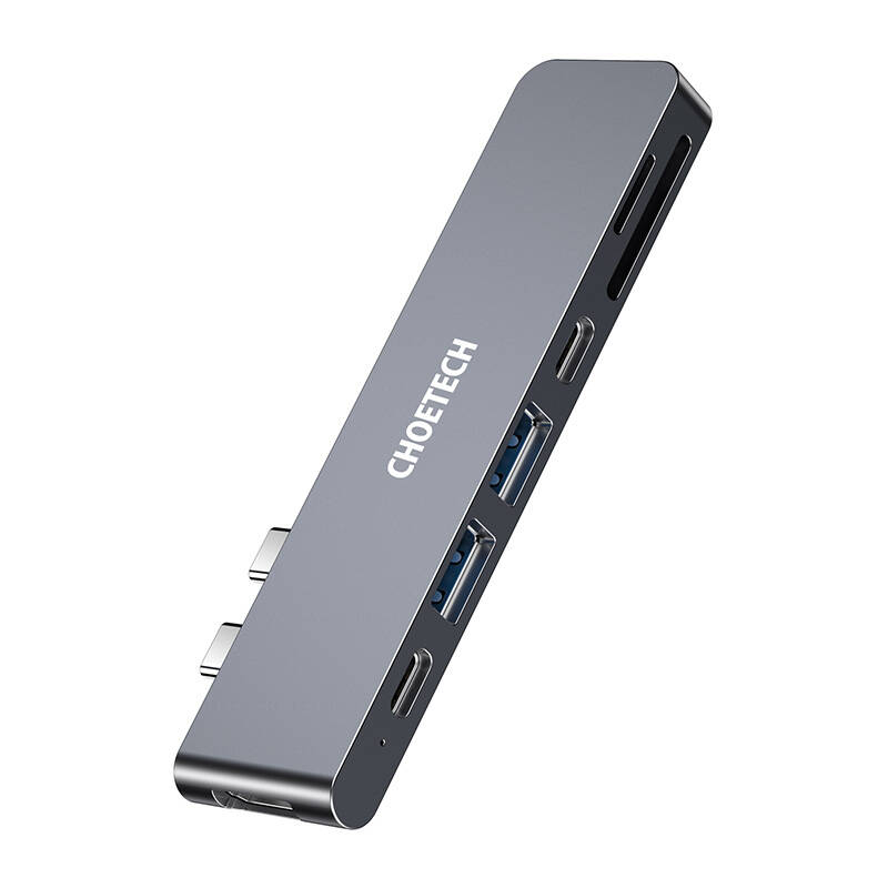 Dokstacija ,Choetech HUB-M14 Macbook Pro, 7-in-2 USB-C, Thunderbolt 3 (sudraba)