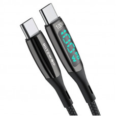 Blitzwolf USB-C to USB-C cable BlitzWolf BW-TC23, with display, 100W, 0.9m (black)