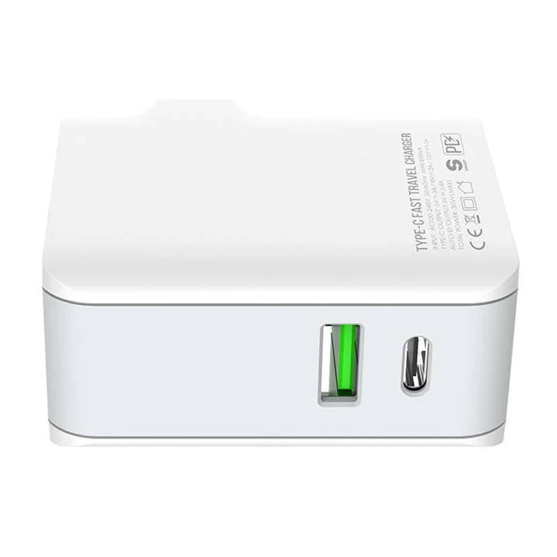 Sienas lādētājs LDNIO A4403C USB, USB-C 20W + USB-C - Zibens kabelis