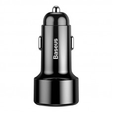 Baseus Magic automašīnas lādētājs USB + USB-C QC 4.0 PD 45 W (melns)